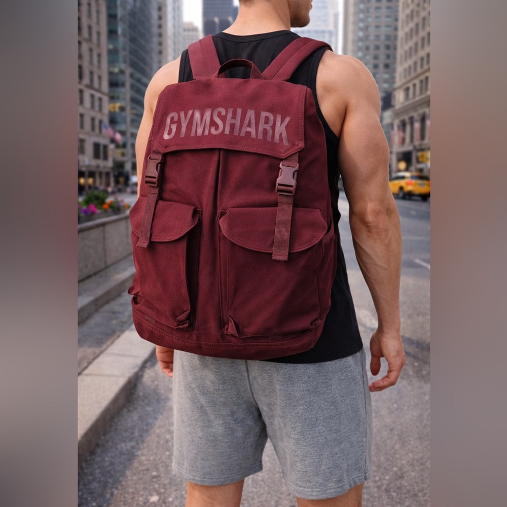 Gymshark Burgundy Backpack Rich Maroon Power Bag NEW